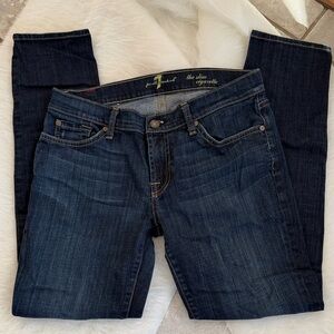 7 For All Mankind Dark Indigo Skinny Jeans